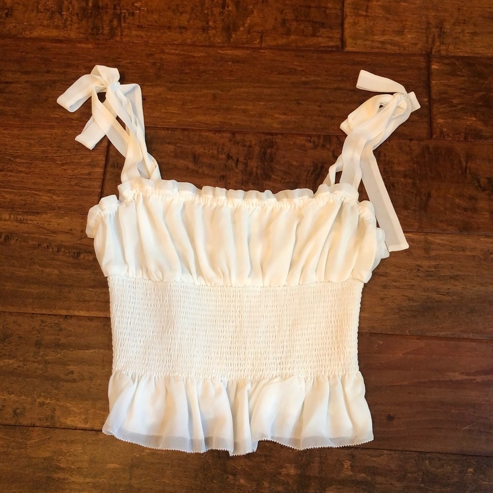 white aritzia top